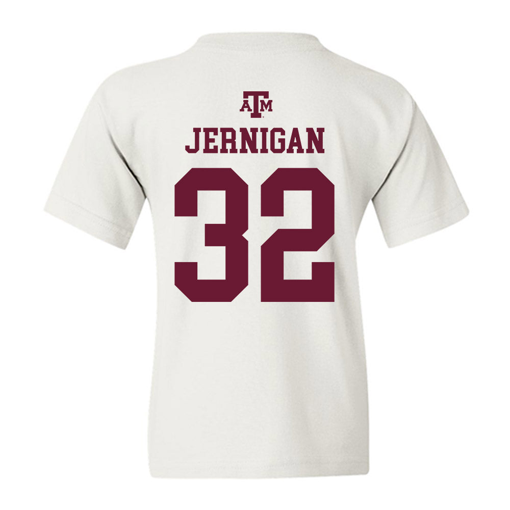 Texas A&M - NCAA Football : Tristan Jernigan - White Out 2026 Youth T-Shirt-1