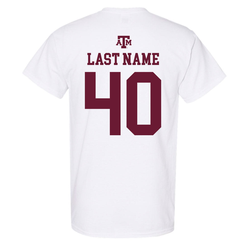 Texas A&M - NCAA Baseball : Cooper Powell - White Out 2026 T-Shirt-1