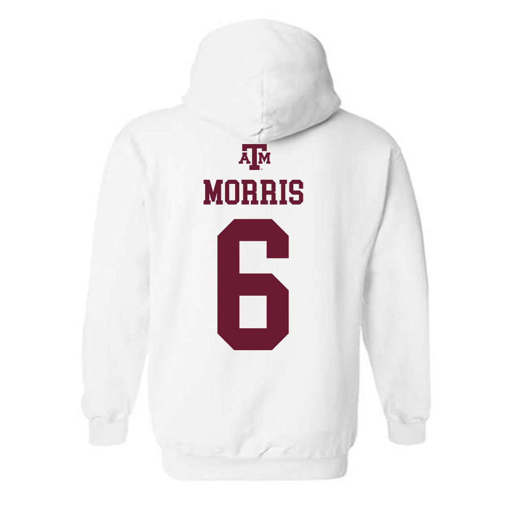 Texas A&M - NCAA Women's Volleyball : Taryn Morris - White Out 2026 Hooded Sweatshirt-1