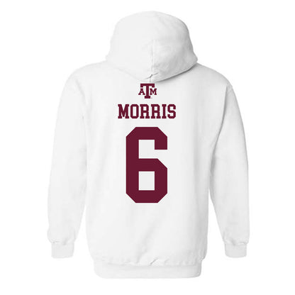 Texas A&M - NCAA Women's Volleyball : Taryn Morris - White Out 2026 Hooded Sweatshirt-1