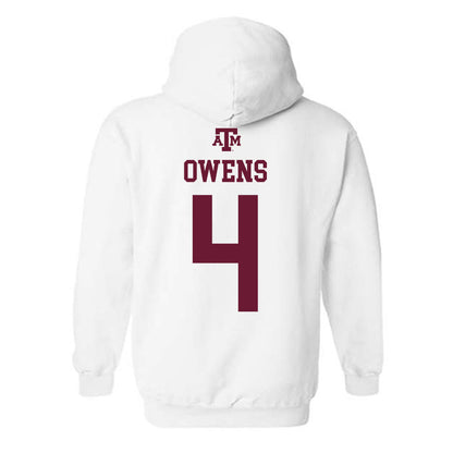 Texas A&M - NCAA Football : Rueben Owens - White Out 2026 Hooded Sweatshirt-1