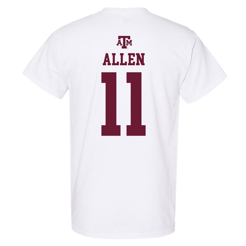 Texas A&M - NCAA Softball : Paislie Allen - White Out 2026 T-Shirt-1