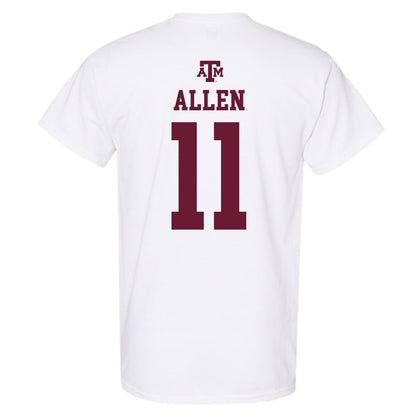Texas A&M - NCAA Softball : Paislie Allen - White Out 2026 T-Shirt-1