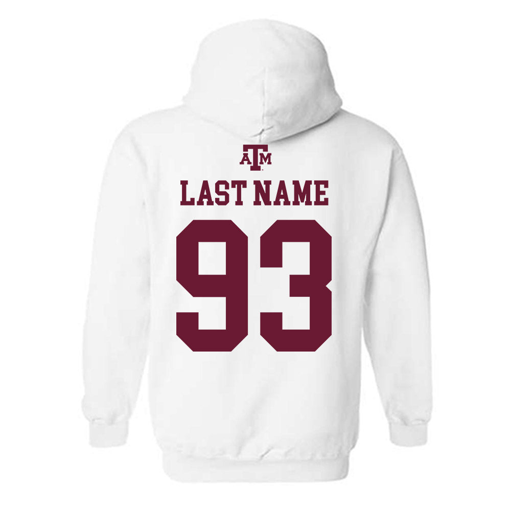 Texas A&M - NCAA Football : Nathan Mabon - White Out 2026 Hooded Sweatshirt-1