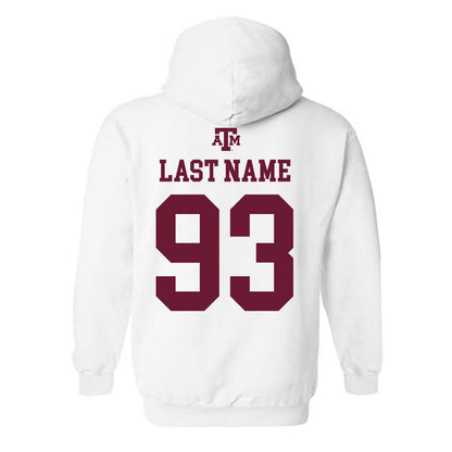 Texas A&M - NCAA Football : Nathan Mabon - White Out 2026 Hooded Sweatshirt-1