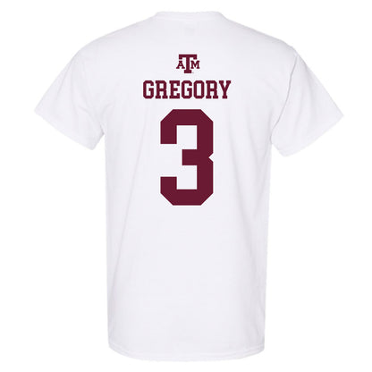 Texas A&M - NCAA Football : Aaron Gregory - White Out 2026 T-Shirt-1