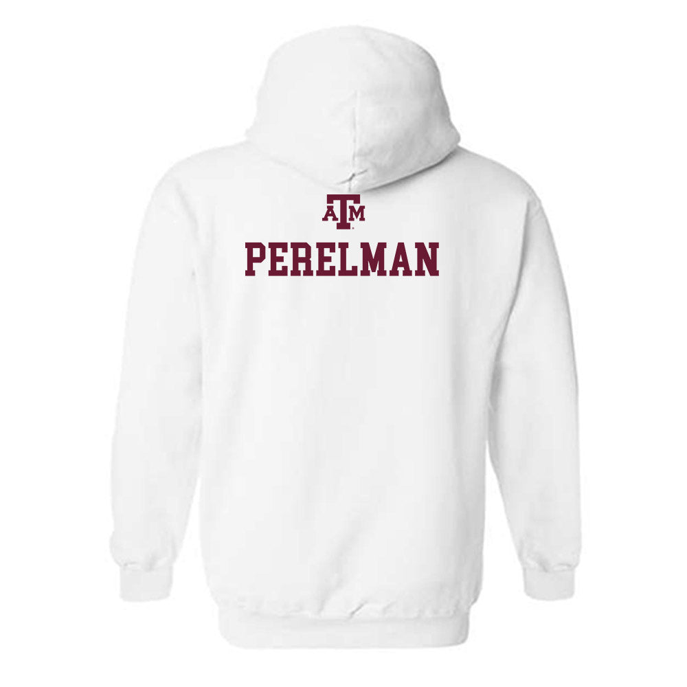 Texas A&M - NCAA Women's Tennis : Anna Perelman - White Out 2026 Hooded Sweatshirt-1
