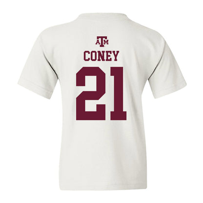 Texas A&M - NCAA Football : Ray Coney - White Out 2026 Youth T-Shirt-1