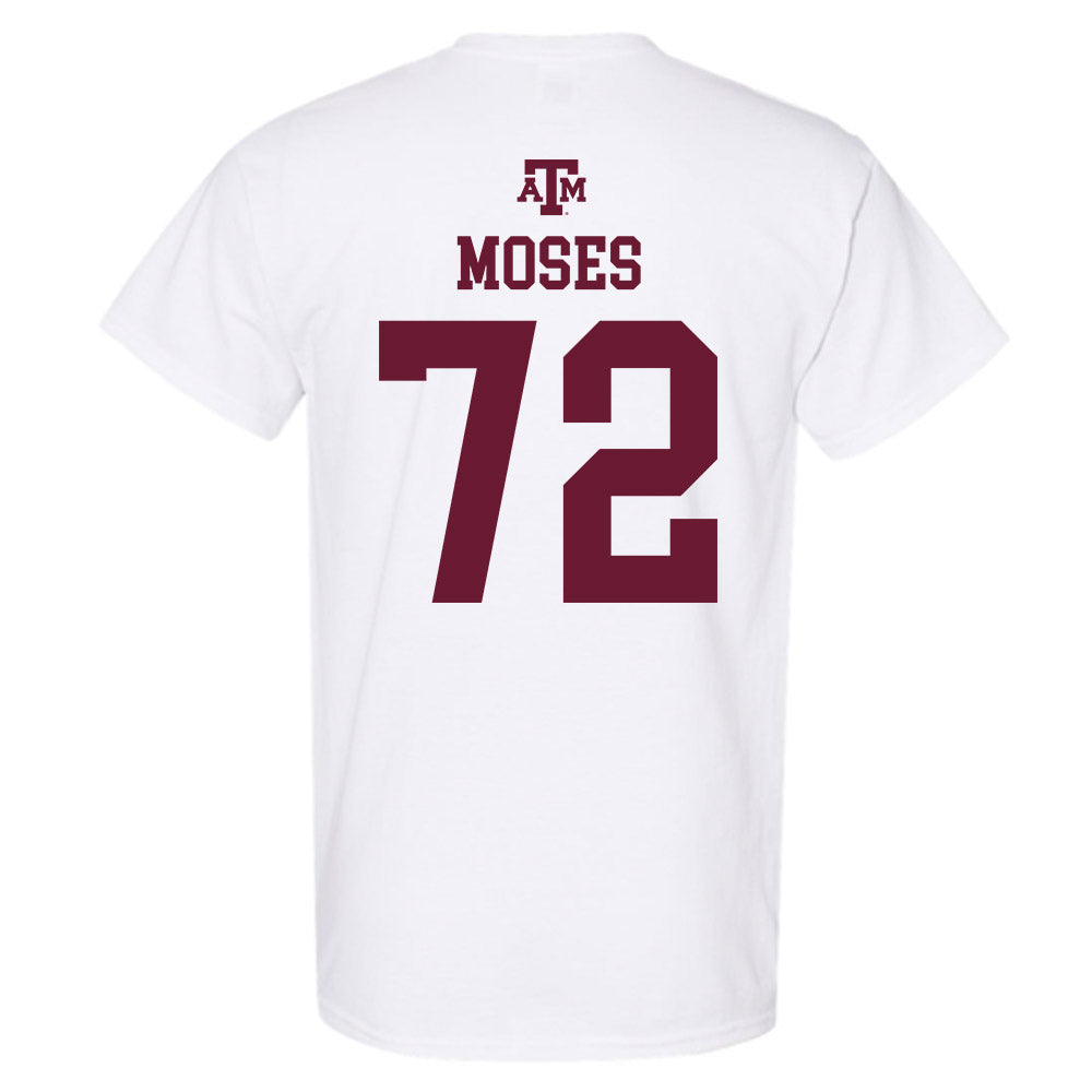 Texas A&M - NCAA Football : Joshua Moses - White Out 2026 T-Shirt-1