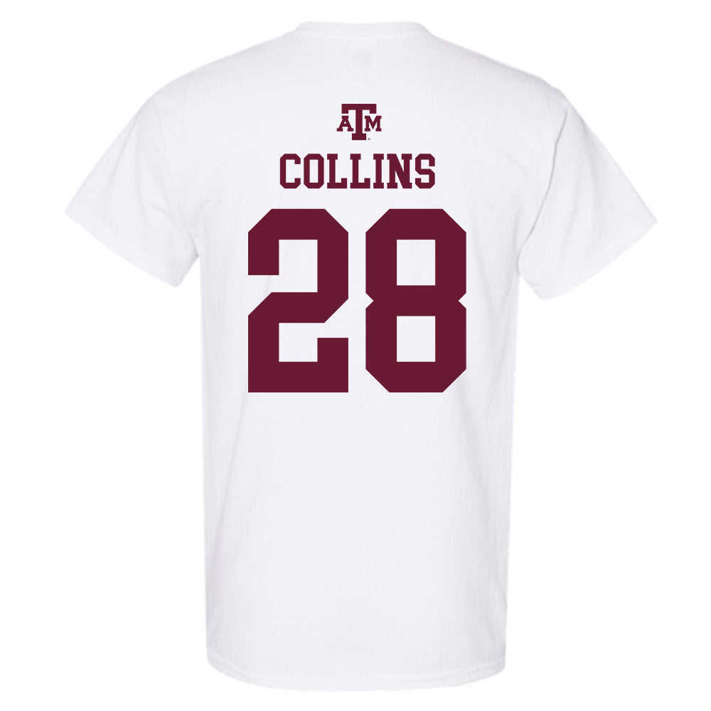 Texas A&M - NCAA Football : Chance Collins - White Out 2026 T-Shirt-1