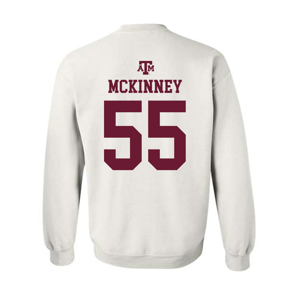 Texas A&M - NCAA Football : Hunter McKinney - White Out 2026 Crewneck Sweatshirt-1