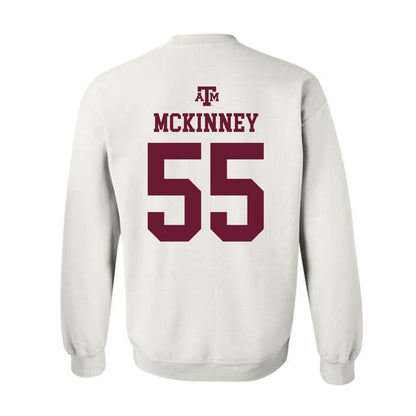 Texas A&M - NCAA Football : Hunter McKinney - White Out 2026 Crewneck Sweatshirt-1