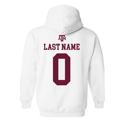 Texas A&M - NCAA Baseball : Sawyer Farr - White Out 2026 Hooded Sweatshirt-1