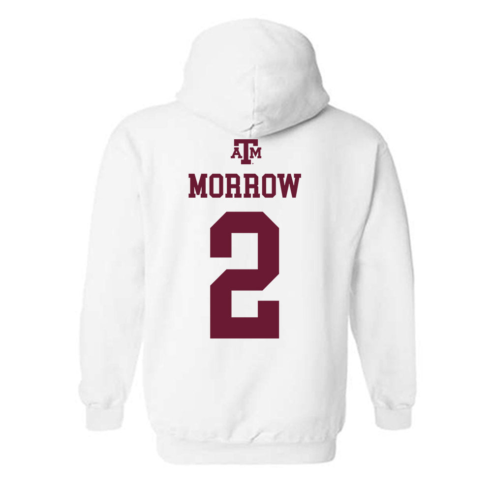 Texas A&M - NCAA Football : Jamarion Morrow - White Out 2026 Hooded Sweatshirt-1