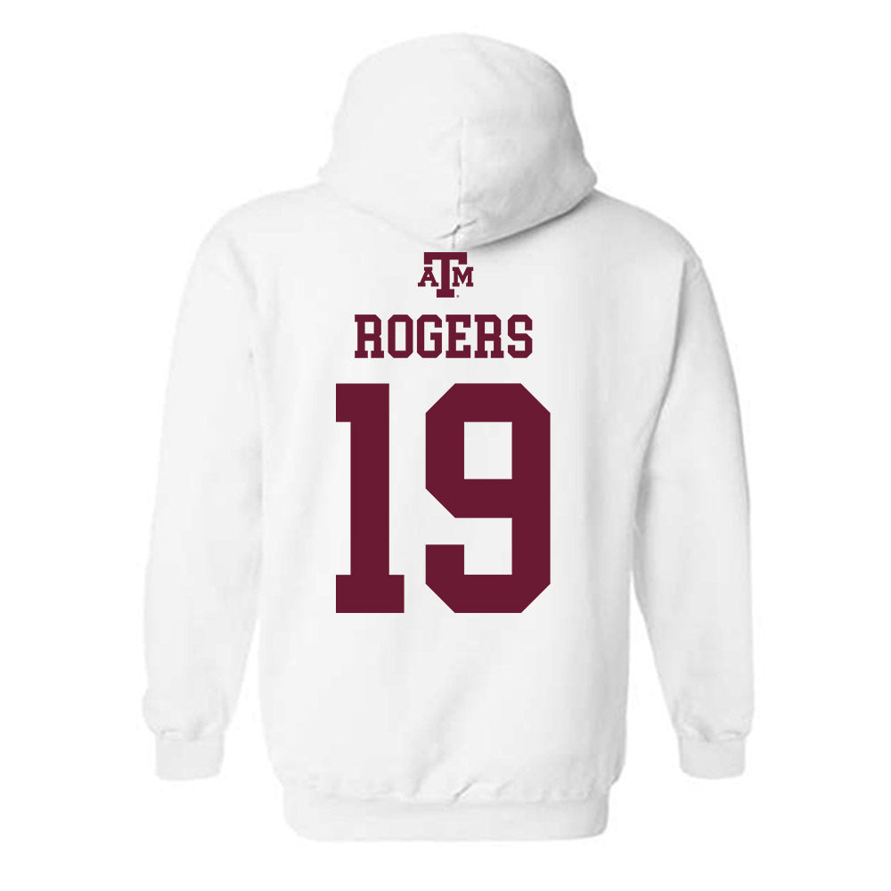 Texas A&M - NCAA Football : Bravion Rogers - White Out 2026 Hooded Sweatshirt-1