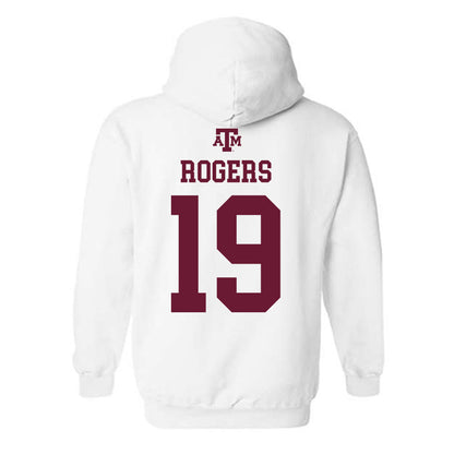 Texas A&M - NCAA Football : Bravion Rogers - White Out 2026 Hooded Sweatshirt-1