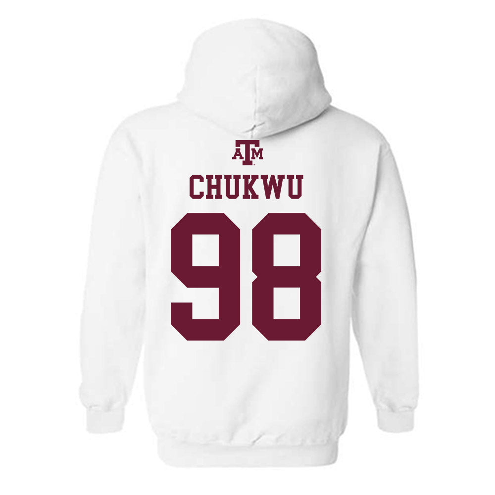 Texas A&M - NCAA Football : Jesse Chukwu - White Out 2026 Hooded Sweatshirt-1