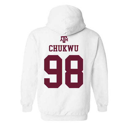 Texas A&M - NCAA Football : Jesse Chukwu - White Out 2026 Hooded Sweatshirt-1