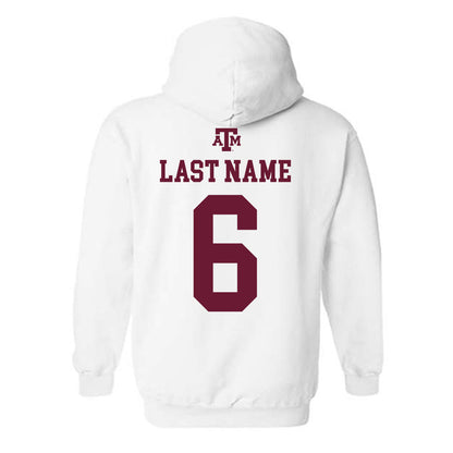 Texas A&M - NCAA Baseball : Boston Kellner - White Out 2026 Hooded Sweatshirt-1