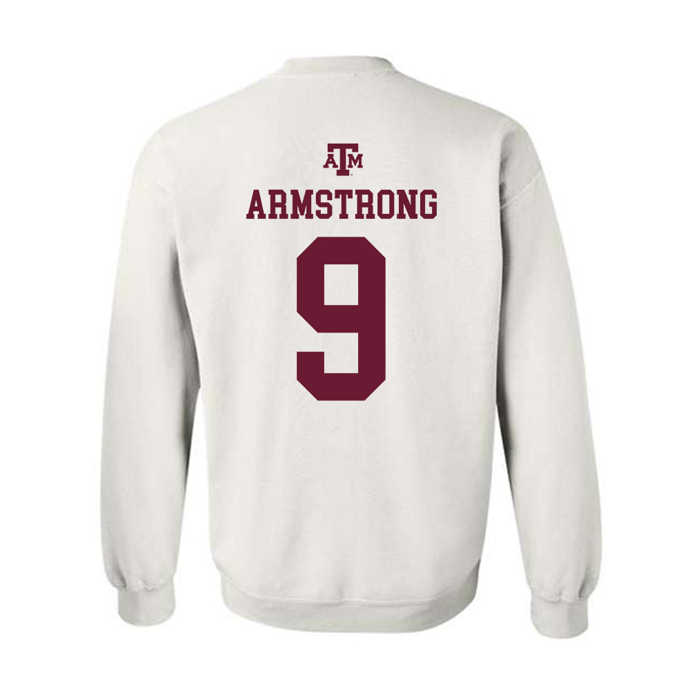 Texas A&M - NCAA Football : Kiotti Armstrong - White Out 2026 Crewneck Sweatshirt-1