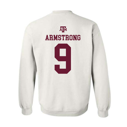 Texas A&M - NCAA Football : Kiotti Armstrong - White Out 2026 Crewneck Sweatshirt-1