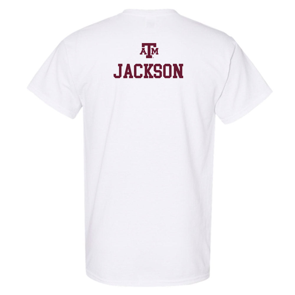 Texas A&M - NCAA Men's Cross Country : Hunter Jackson - White Out 2026 T-Shirt-1