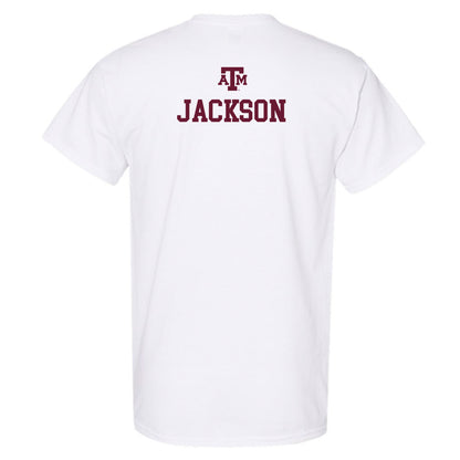 Texas A&M - NCAA Men's Cross Country : Hunter Jackson - White Out 2026 T-Shirt-1