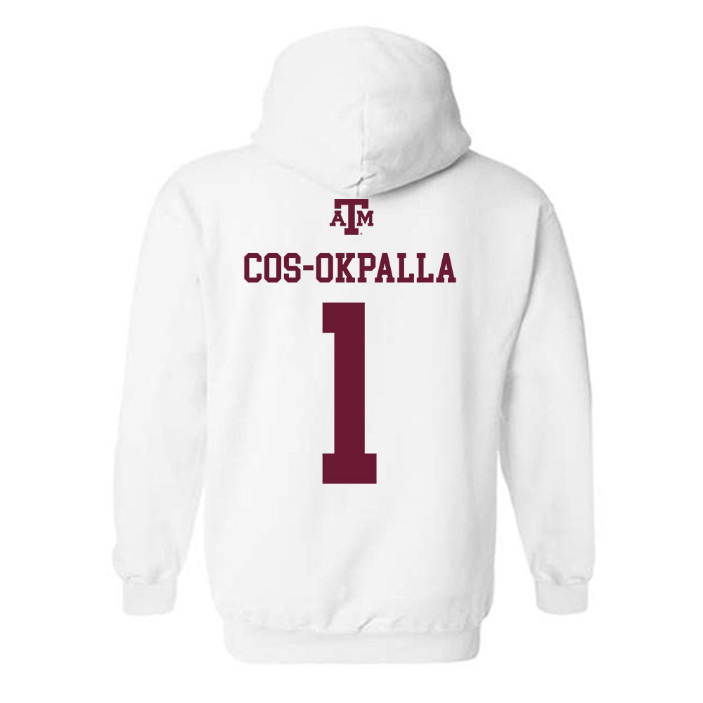Texas A&M - NCAA Women's Volleyball : Ifenna Cos-Okpalla - White Out 2026 Hooded Sweatshirt-1