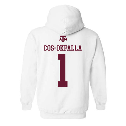 Texas A&M - NCAA Women's Volleyball : Ifenna Cos-Okpalla - White Out 2026 Hooded Sweatshirt-1