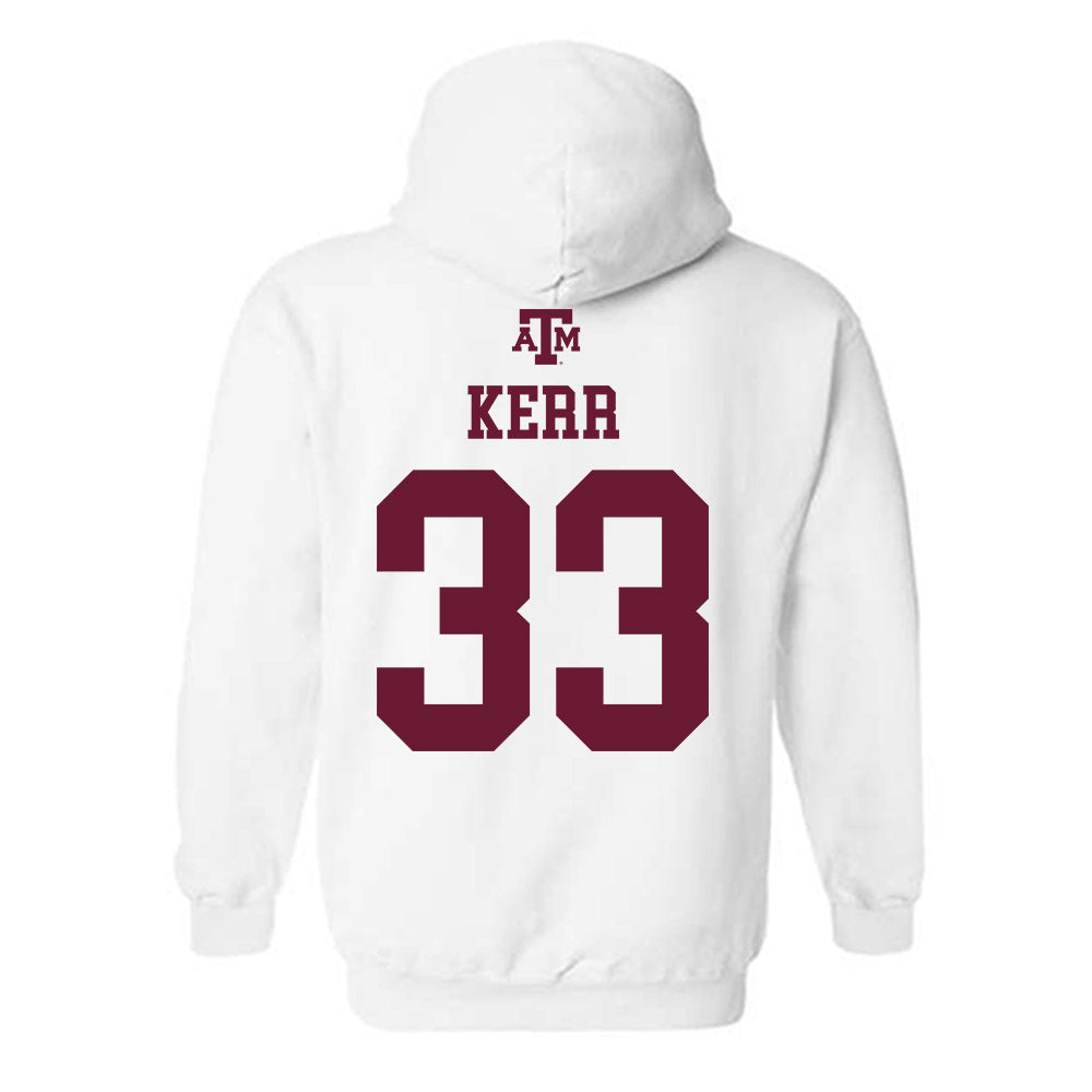 Texas A&M - NCAA Football : Jarred Kerr - White Out 2026 Hooded Sweatshirt-1