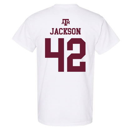 Texas A&M - NCAA Football : Kendall Jackson - White Out 2026 T-Shirt-1