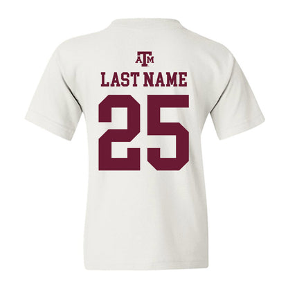 Texas A&M - NCAA Football : Dalton Brooks - White Out 2026 Youth T-Shirt-1