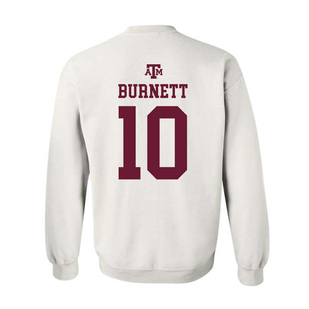 Texas A&M - NCAA Softball : Darby Burnett - White Out 2026 Crewneck Sweatshirt-1