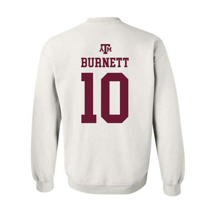 Texas A&M - NCAA Softball : Darby Burnett - White Out 2026 Crewneck Sweatshirt-1