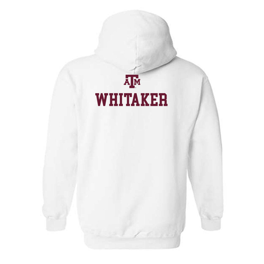 Texas A&M - NCAA Women's Swimming & Diving : Ava Whitaker - White Out 2026 Hooded Sweatshirt-1