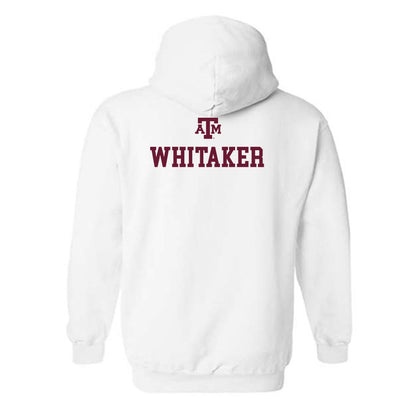 Texas A&M - NCAA Women's Swimming & Diving : Ava Whitaker - White Out 2026 Hooded Sweatshirt-1
