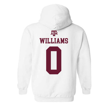 Texas A&M - NCAA Football : Scooby Williams - White Out 2026 Hooded Sweatshirt-1