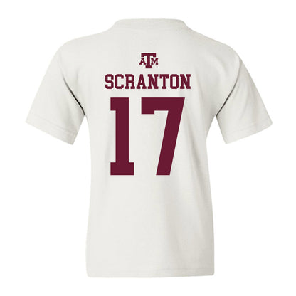 Texas A&M - NCAA Women's Soccer : Mia Scranton - White Out 2026 Youth T-Shirt-1