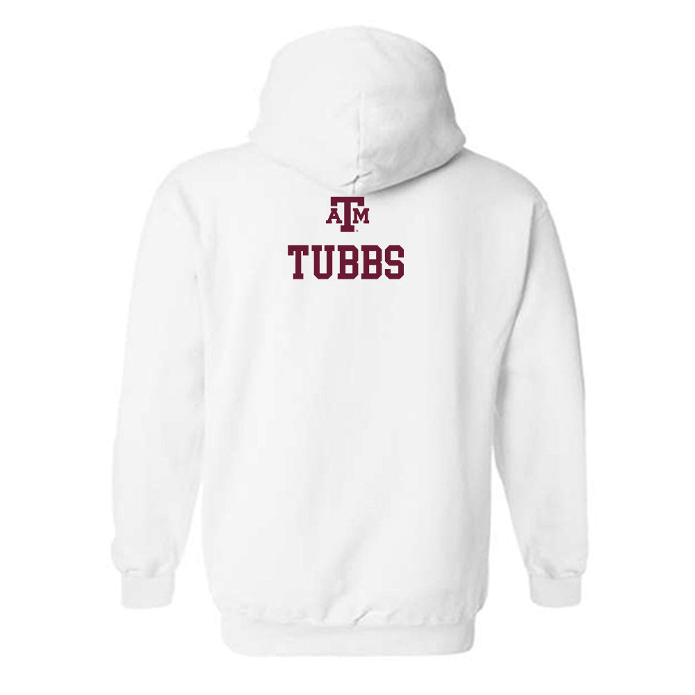 Texas A&M - NCAA Men's Track & Field : Charvis Tubbs - White Out 2026 Hooded Sweatshirt-1