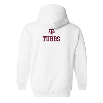 Texas A&M - NCAA Men's Track & Field : Charvis Tubbs - White Out 2026 Hooded Sweatshirt-1