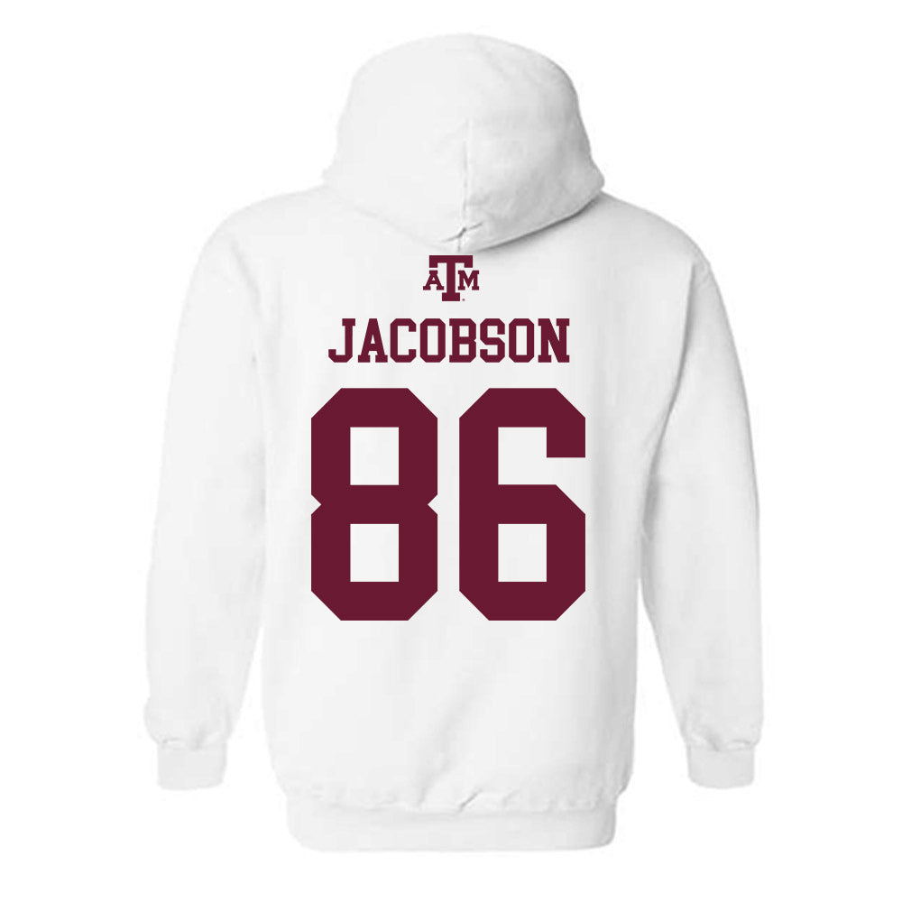 Texas A&M - NCAA Football : Evan Jacobson - White Out 2026 Hooded Sweatshirt-1
