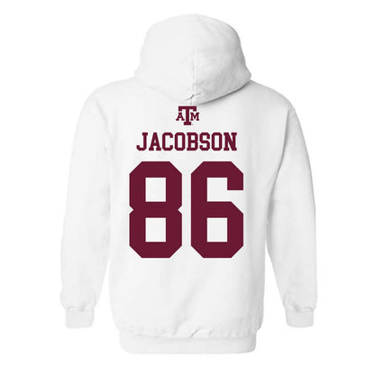 Texas A&M - NCAA Football : Evan Jacobson - White Out 2026 Hooded Sweatshirt-1