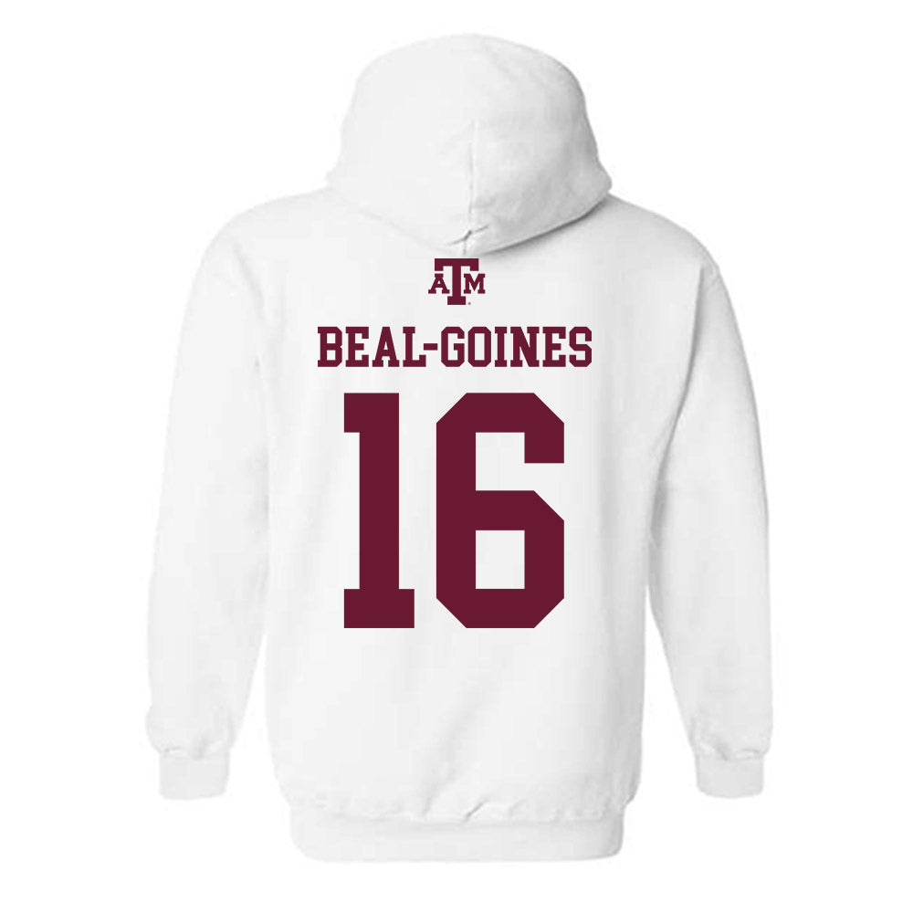 Texas A&M - NCAA Football : Jamar Beal-Goines - White Out 2026 Hooded Sweatshirt-1