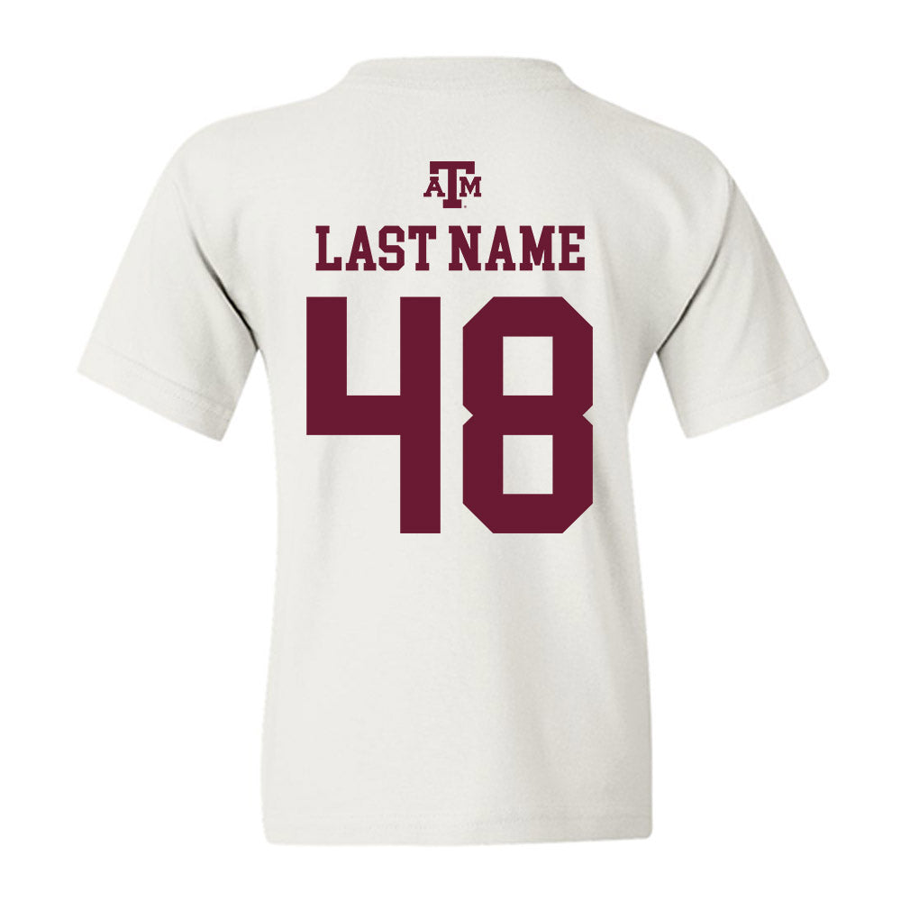 Texas A&M - NCAA Football : Jacob Graham - White Out 2026 Youth T-Shirt-1