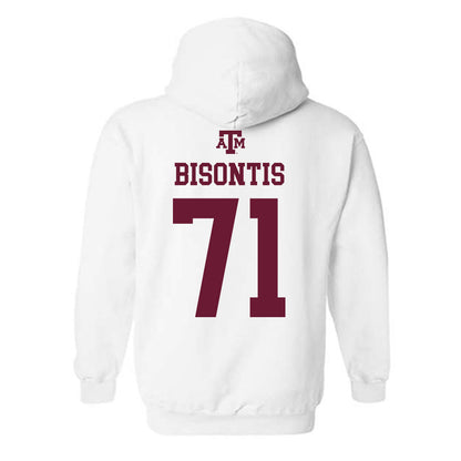 Texas A&M - NCAA Football : Chase Bisontis - White Out 2026 Hooded Sweatshirt-1