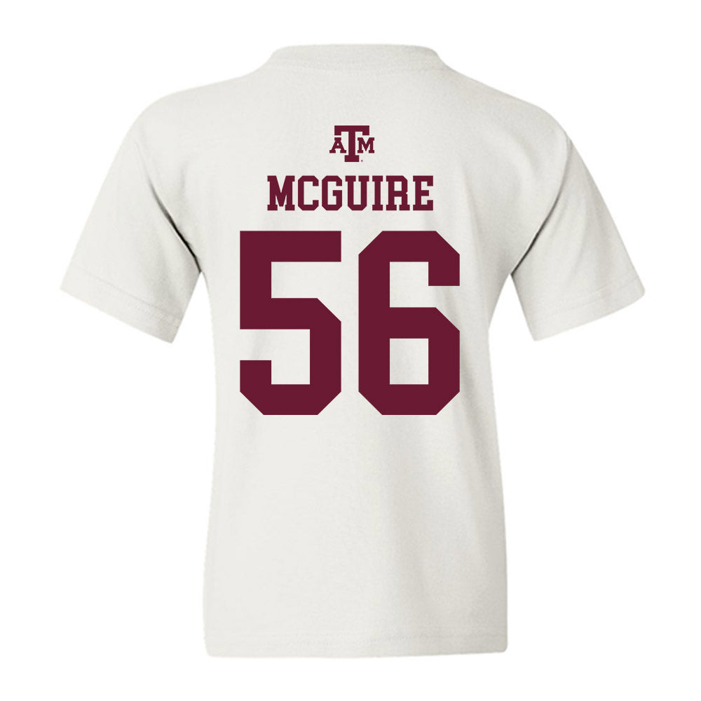 Texas A&M - NCAA Football : Nelson Mcguire - White Out 2026 Youth T-Shirt-1
