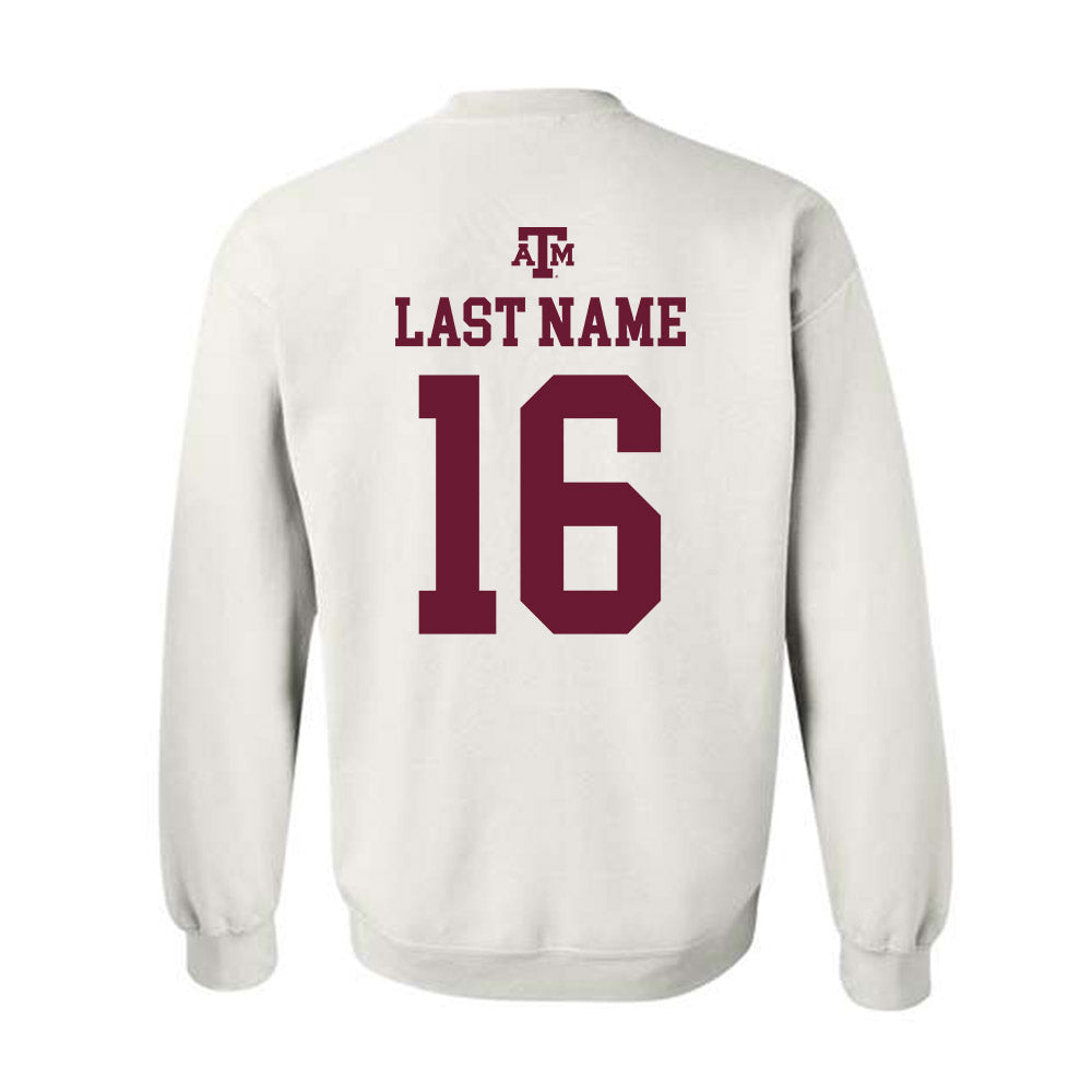 Texas A&M - NCAA Football : Miles O'Neill - White Out 2026 Crewneck Sweatshirt-1