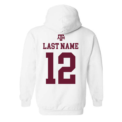 Texas A&M - NCAA Baseball : Joshua Stewart - White Out 2026 Hooded Sweatshirt-1