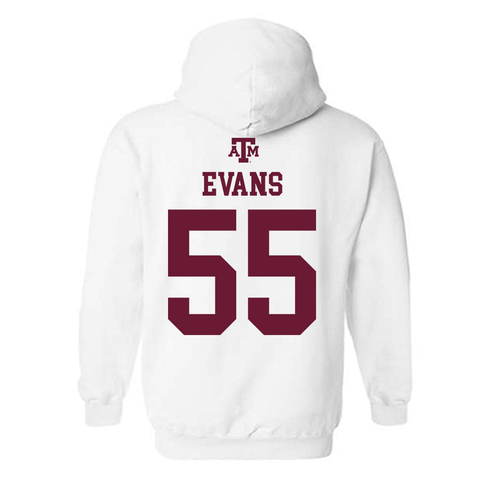 Texas A&M - NCAA Football : Dealyn Evans - White Out 2026 Hooded Sweatshirt-1