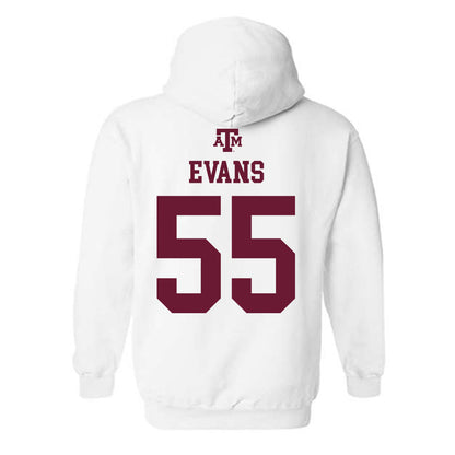 Texas A&M - NCAA Football : Dealyn Evans - White Out 2026 Hooded Sweatshirt-1